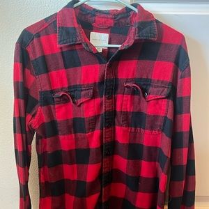 Red American Eagle flannel